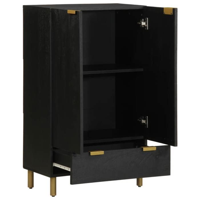 VidaXL Buffet noir 60x33x100 cm bois d'ingénierie, armoire latérale, armoire de rangement haute, vitrine haute, armoire 4017678