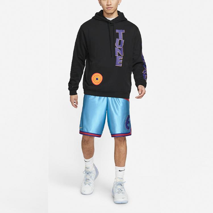 Nike Space Jam: A New Legacy Tune Squad Kreslená potlač Športová pulóverová mikina s kapucňou Pánska mikina Čierna DJ3901-010