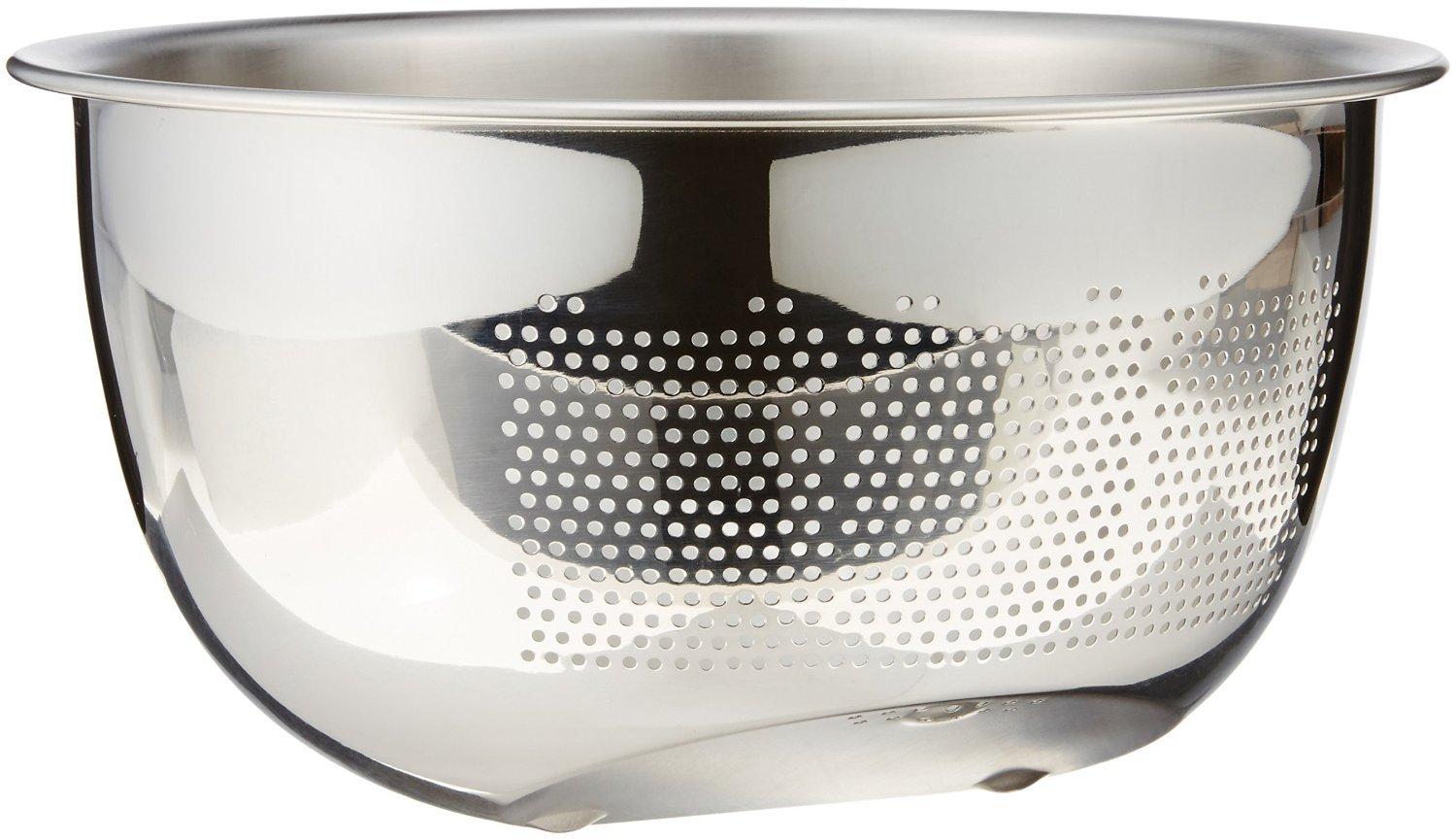 

Fujii Ukibutsu Seisakusho Дуршлаг из нержавеющей стали Сделано в Rinse 035253 Миска 3-в-1, Сталь, 23,5 см, Япония, Рис, Дуршлаг,