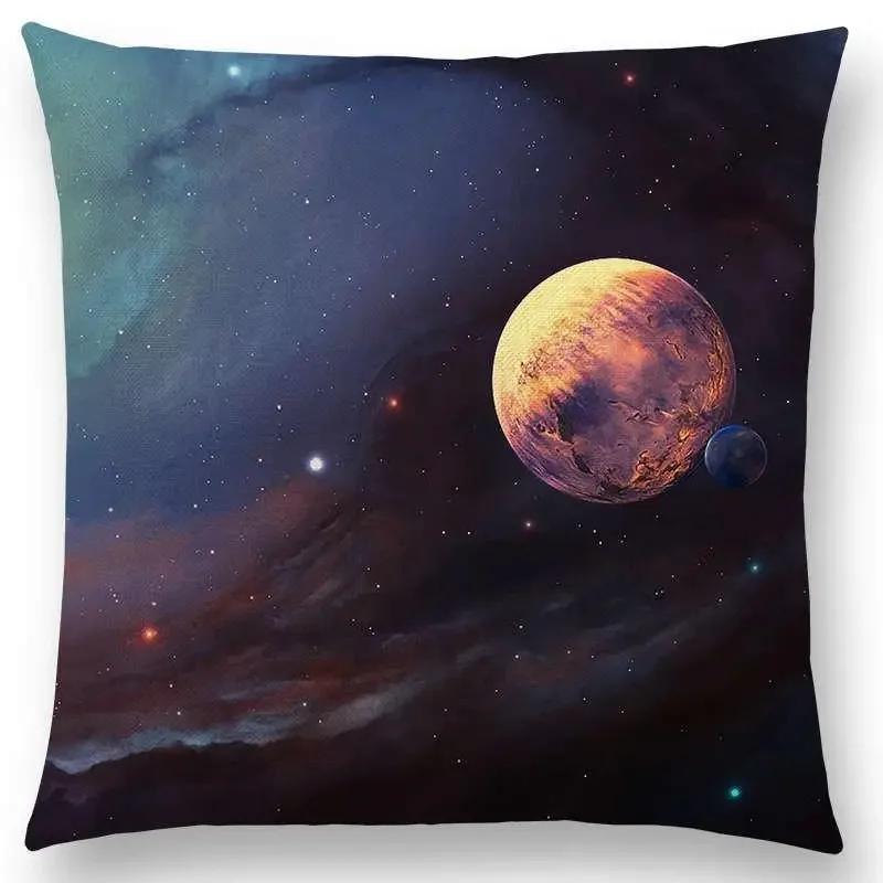 Beautiful Planets  Cushion Cover  Space Home Decor Sofa Throw Pillow Case Aesthetic Pillow Cover Housse De Coussin