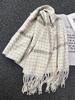 Autumn Winter Women Preppy Knitted Scarf Lady Men Casual Plaid Tassel Soft Warm Scarve Wrap Shawl Femme Male Unisex Fashion New