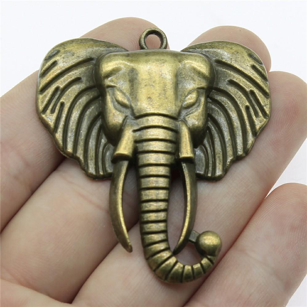 2 Pezzi Ciondoli Elefante Colore Bronzo Antico Ciondoli Elefante Ciondoli Per Braccialetti Grande Ciondolo Elefante Ciondoli Creazione Gioielli