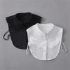 Breathable Cotton Polyester False Collar With Peplum Shoulder Design Easy To Wear Fashion Neckpiece For Daily Outfits