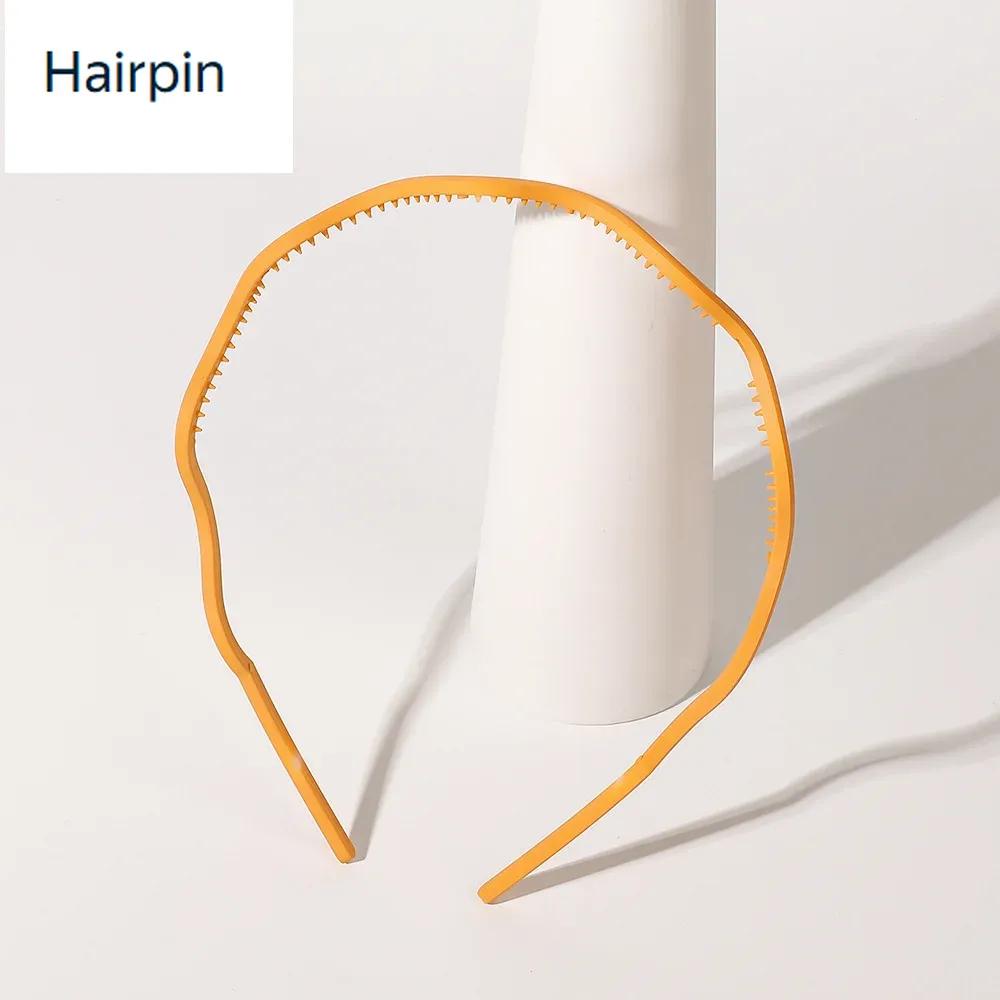 Colorful Matte Plastic Headband Korean Style Anti Slip Teeth Hair Clasp for Women Face Wash Press Hair Comfortable