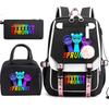 Large Capacity Schoolbag with Shoulder Strap; Student Three-piece Pencil Case Set