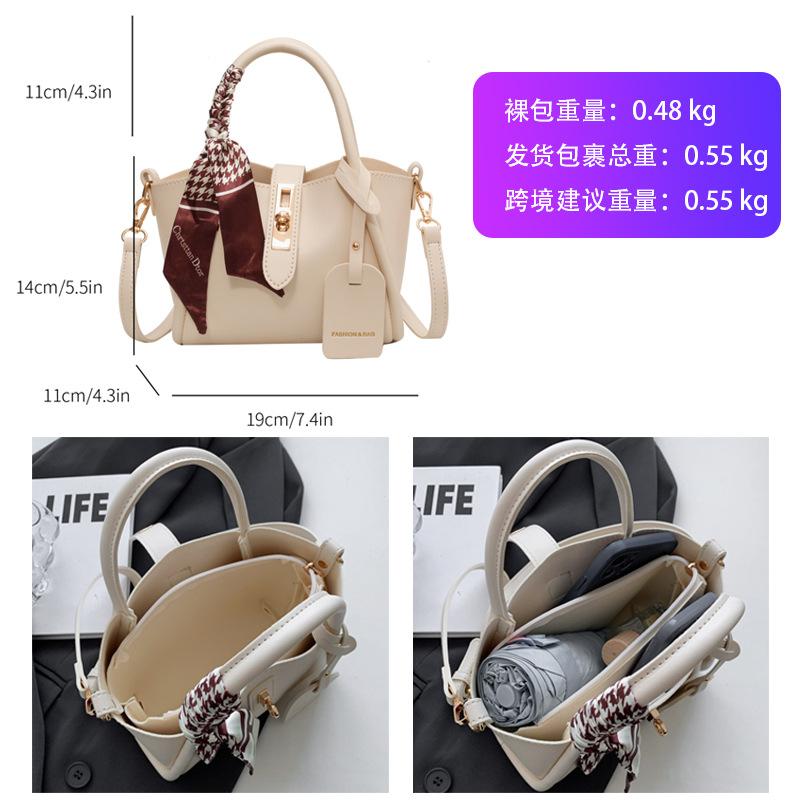 Beliebte Tasche Damen neue Textur vielseitige Handtrage Umhängetasche Nischendesign Bucket Bag