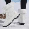 Travel Northeast Large Size Snow Boots Women's Outdoor Mountaineering Travel High Top Warm Cotton Shoes Women's Medium Boots Winter