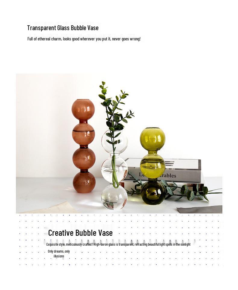 Weixun Korean Bubble Glass Vase - Spherical Hydroponic Flower Decoration Prop