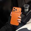 Luxury Large Window Magnetic Official Orange Phone Case For iPhone 17 16 15 14 Plus 13 12 Pro Max Wireless Charging Back Cover