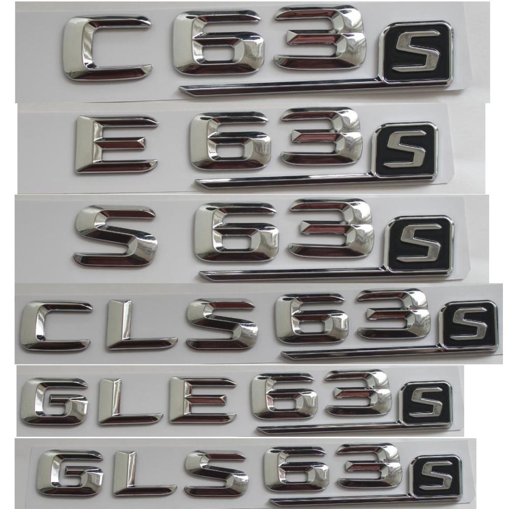 

3D Chrome Letters Trunk Emblems Badges for Mercedes Benz AMG C63s E63s S63s CLS63s GLE63s GLS63s S 4MATIC CDI S 63s