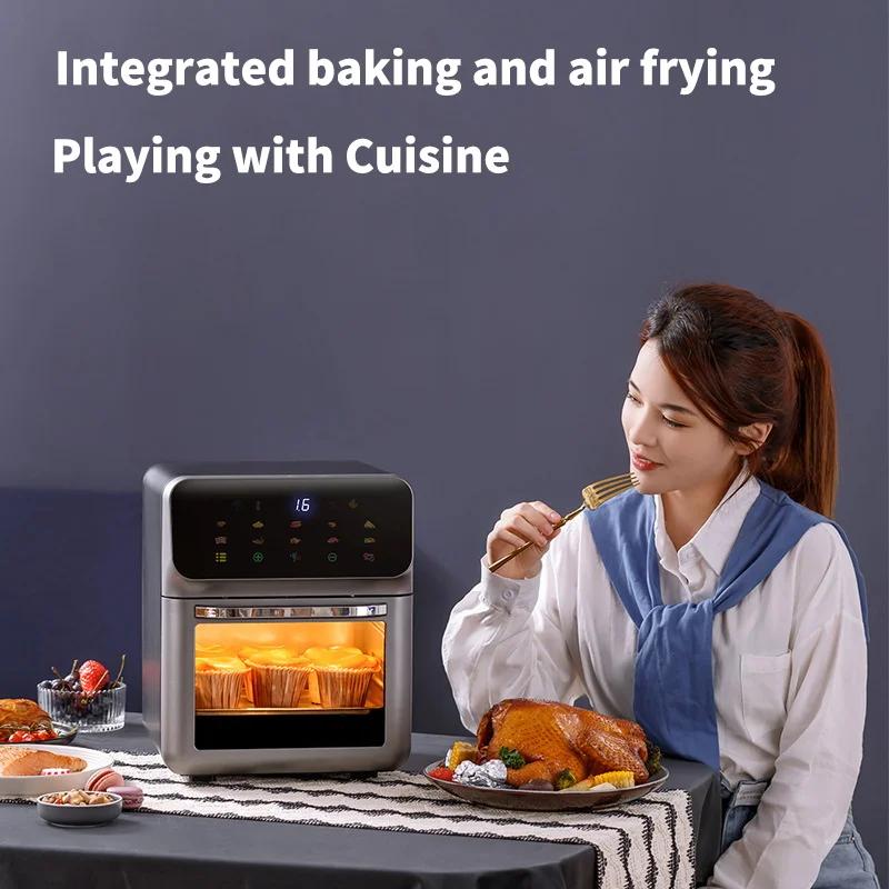 12L Large Capacity Electric Air Fryers Oil-free Automatic Household Kitchen 360°Baking Convection Oven Deep Fryer Without Oil