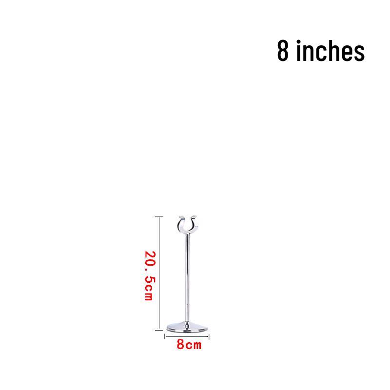 U-Shaped Stainless Steel Menu & Table Number Holder for Hotel & Wedding Banquets
