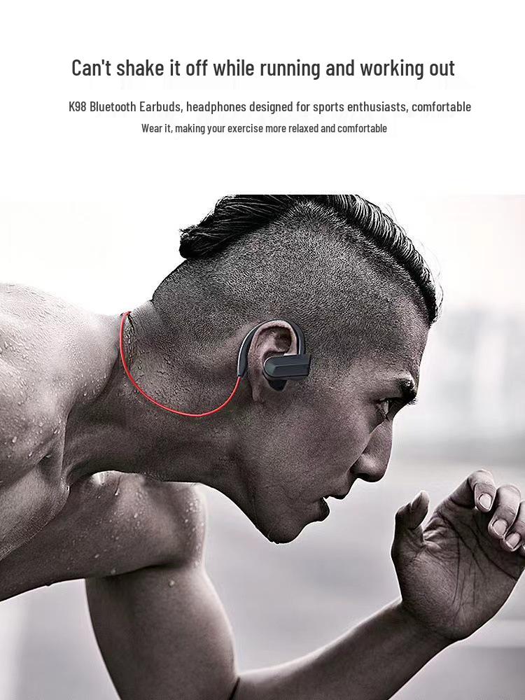 Hongxing Bluetooth Ear-hook Sports Earphones - Dual Ear, Wireless, Stereo Sound, Model K98