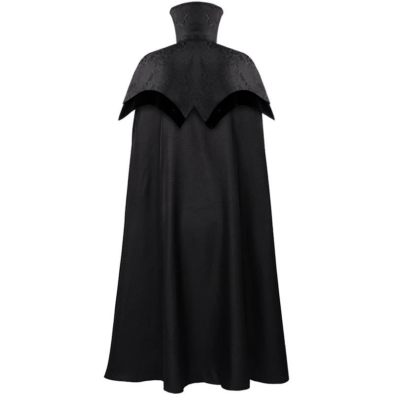 Long stand collar mandarin button cloak - perfect for christmas, halloween, and stage performances One size fits all