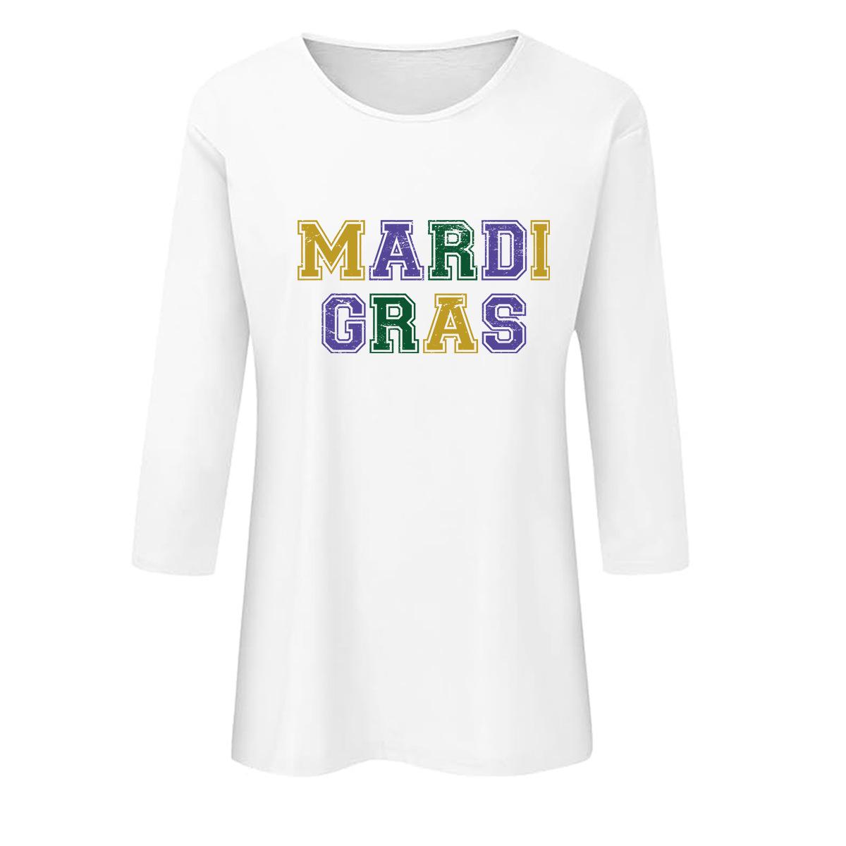 

Карнавальный женский пуловер с круглым вырезом и рукавами три четверти в европейском и американском стиле S белый