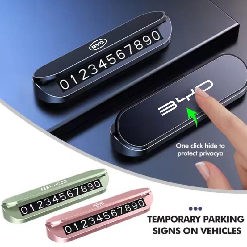 Car Temporary Parking Card Phone Number Card Plate Telephone Number Stop For BYD Atto 3 Yuan Plus Song Plus Seal Dolphin Sealion