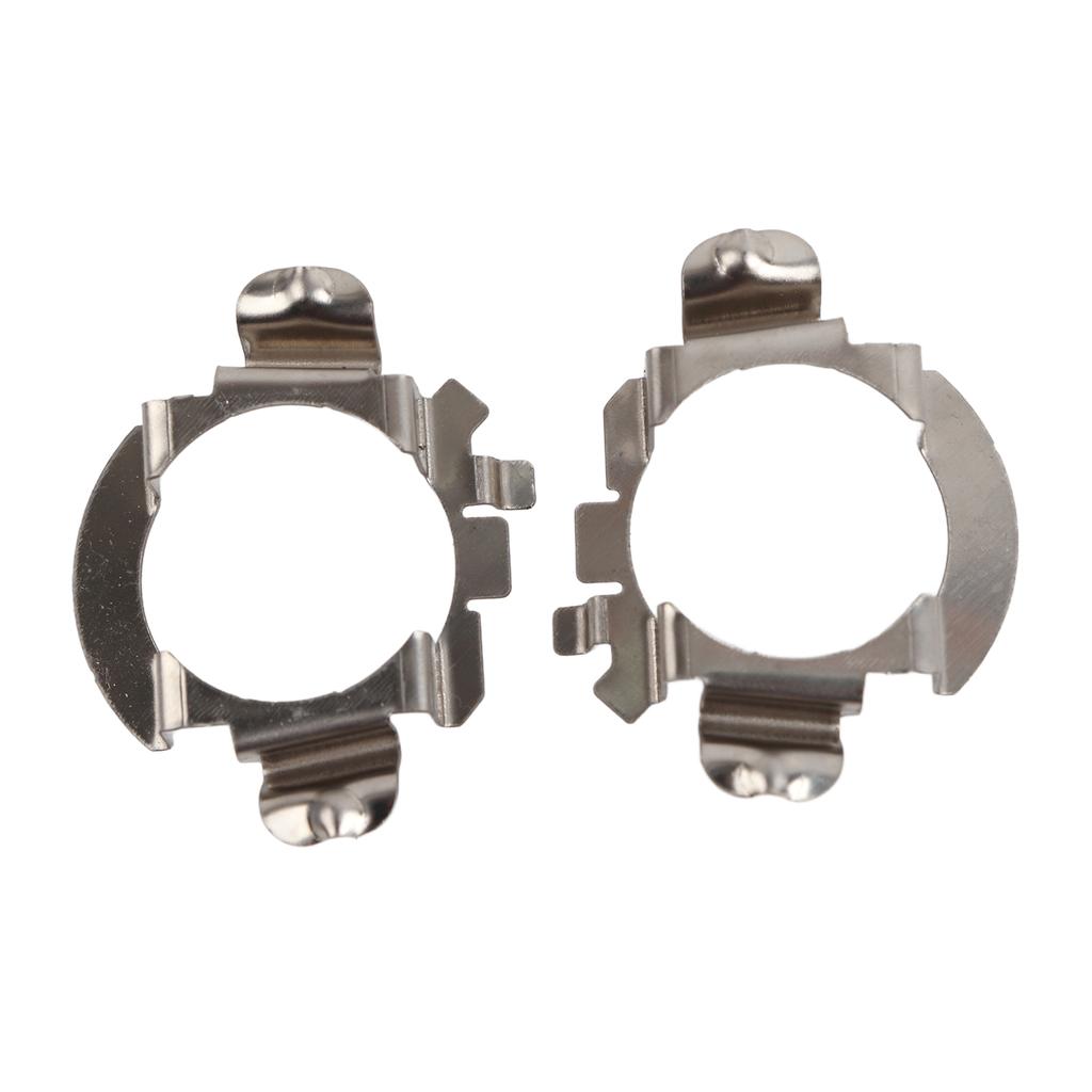 Paar H7 LED-Scheinwerferlampen Adapter Halter für Mercedes-Benz Ford Silber
