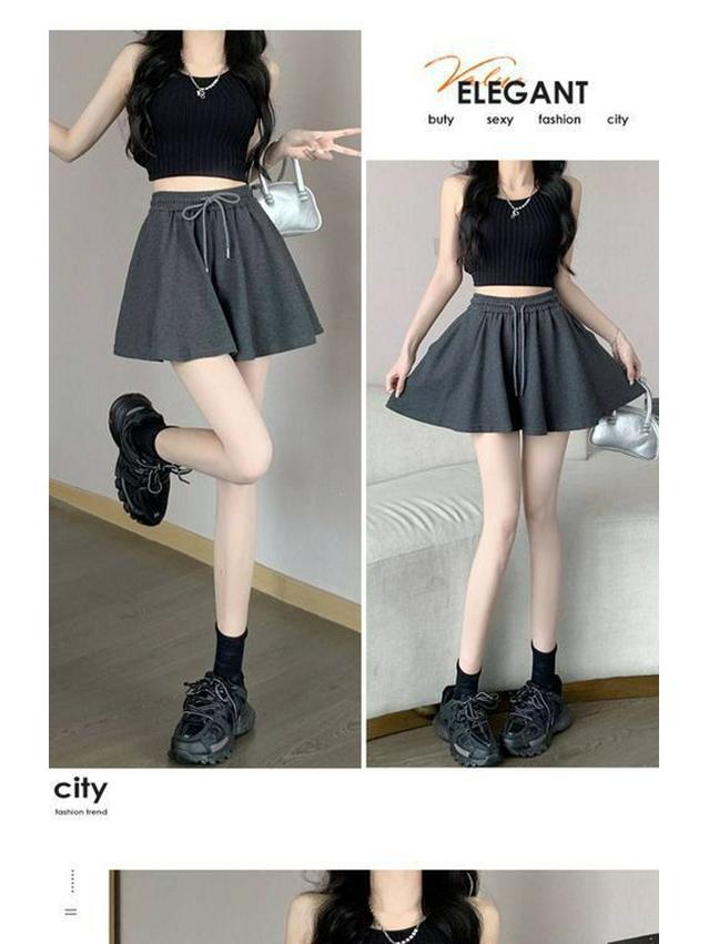 Women's Petite Ballet-Style Puffy Shorts - Summer 2026 Elastic-Waist Sports Pants