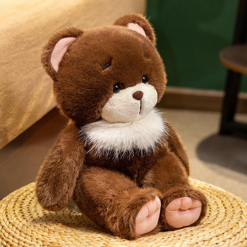 New Arrival Fuzzy Animal Pig Fox Bear Plushies Soft Cute Stuffed Plush Toy Kawaii Bear Doll For Girl Boy