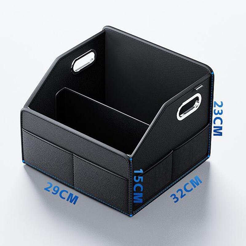 

29x32 см органайзер для багажника автомобиля, черный складной багажник из искусственной кожи, сумка для хранения, аксессуары для внедорожников чёрный