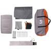 Dome Family Tent for 6 Persons Grey and Orange Waterproof