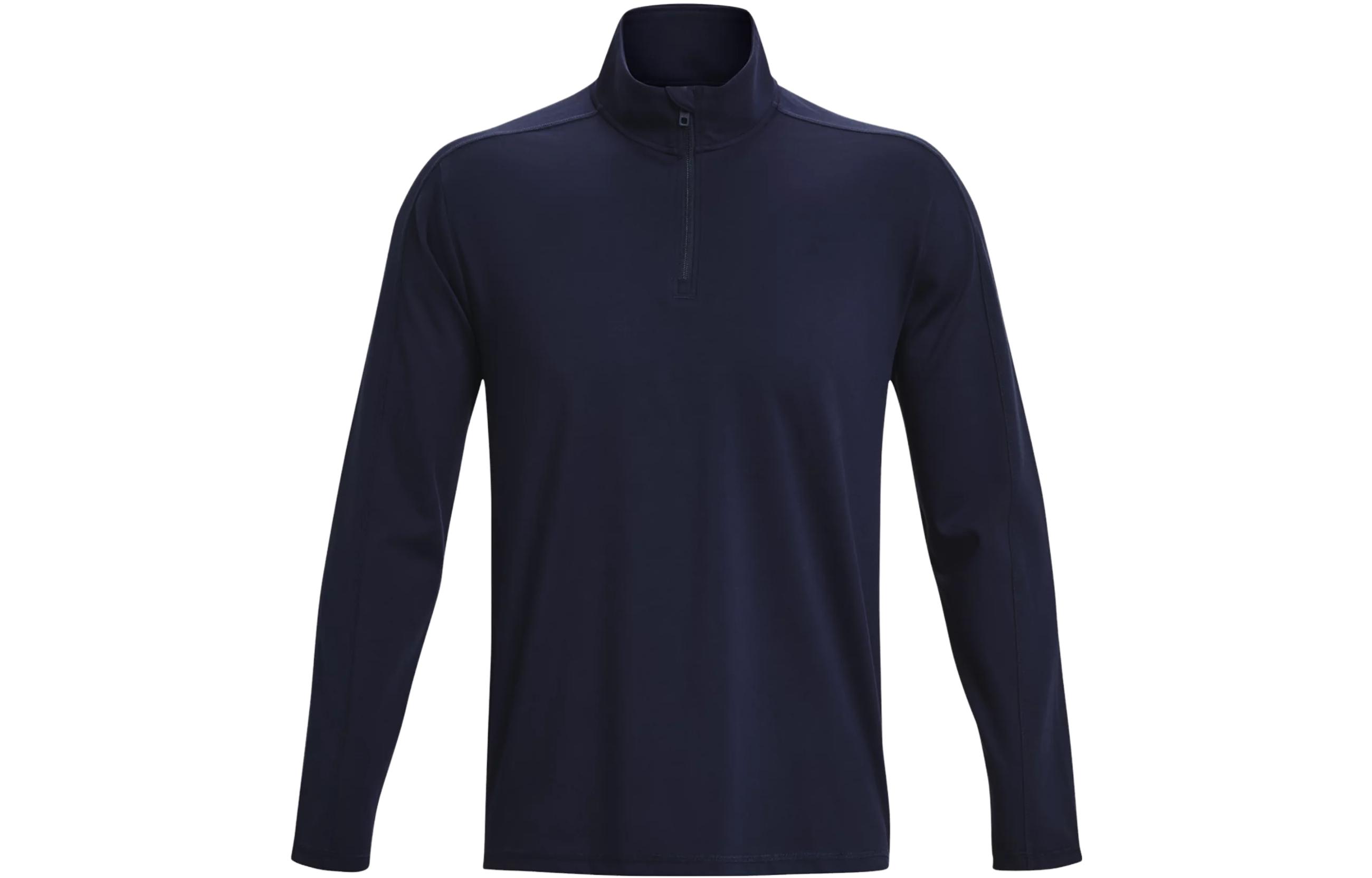Under Armour Meridian T Shirts Men s Marine Blue Stand Collar Moderate Straight Fit 1379673-410 XXL
