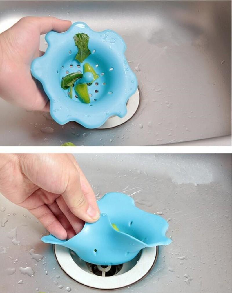 Creative Silicone Kitchen Sink Strainer Filter Round Shape Sewer Drain Cover Stopper