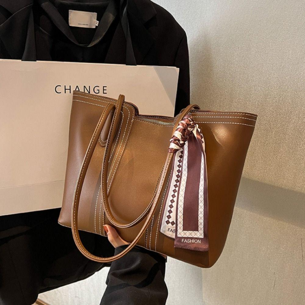 Silk Scarf One Shoulder Bag Korean Style Women Handbag Storage Pouch Tote Bag Shopping