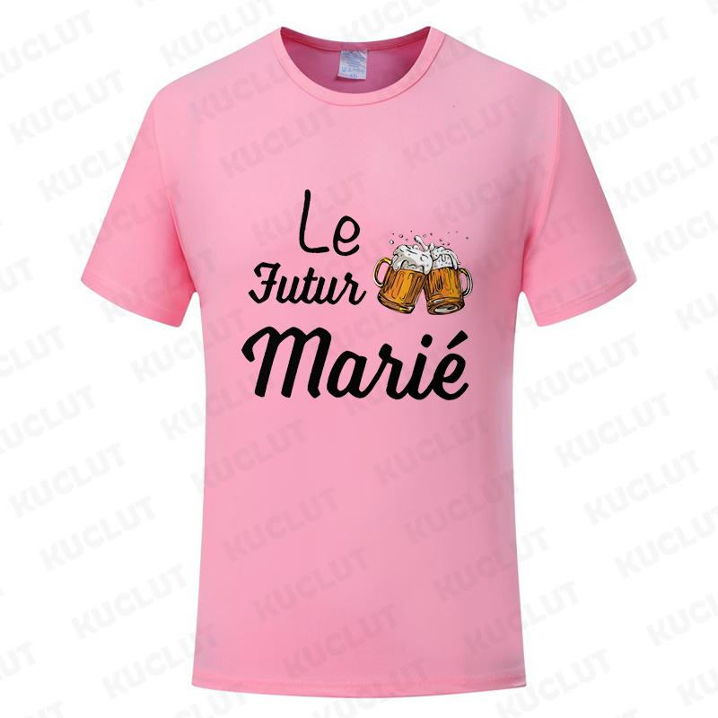 French Evg Team Married Tops Single Farewell Bachelor Party T Shirt Future Groom Man Tshirt Fashion Beer Graphic Wedding Tees