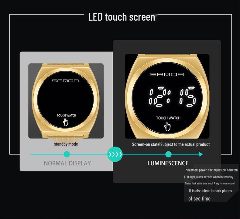 Sanda Unisex Digital Sport Watch: Simple, Stylish Single-Touch Design for Students