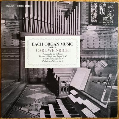 Płyta LP JOHANN SEBASTIAN BACH, CARL WEINRIC - Muzyka organowa Bacha, Tom. 2 LSC2649 RCA Victor Red  1963 Niemcy Klasyczna Używana
