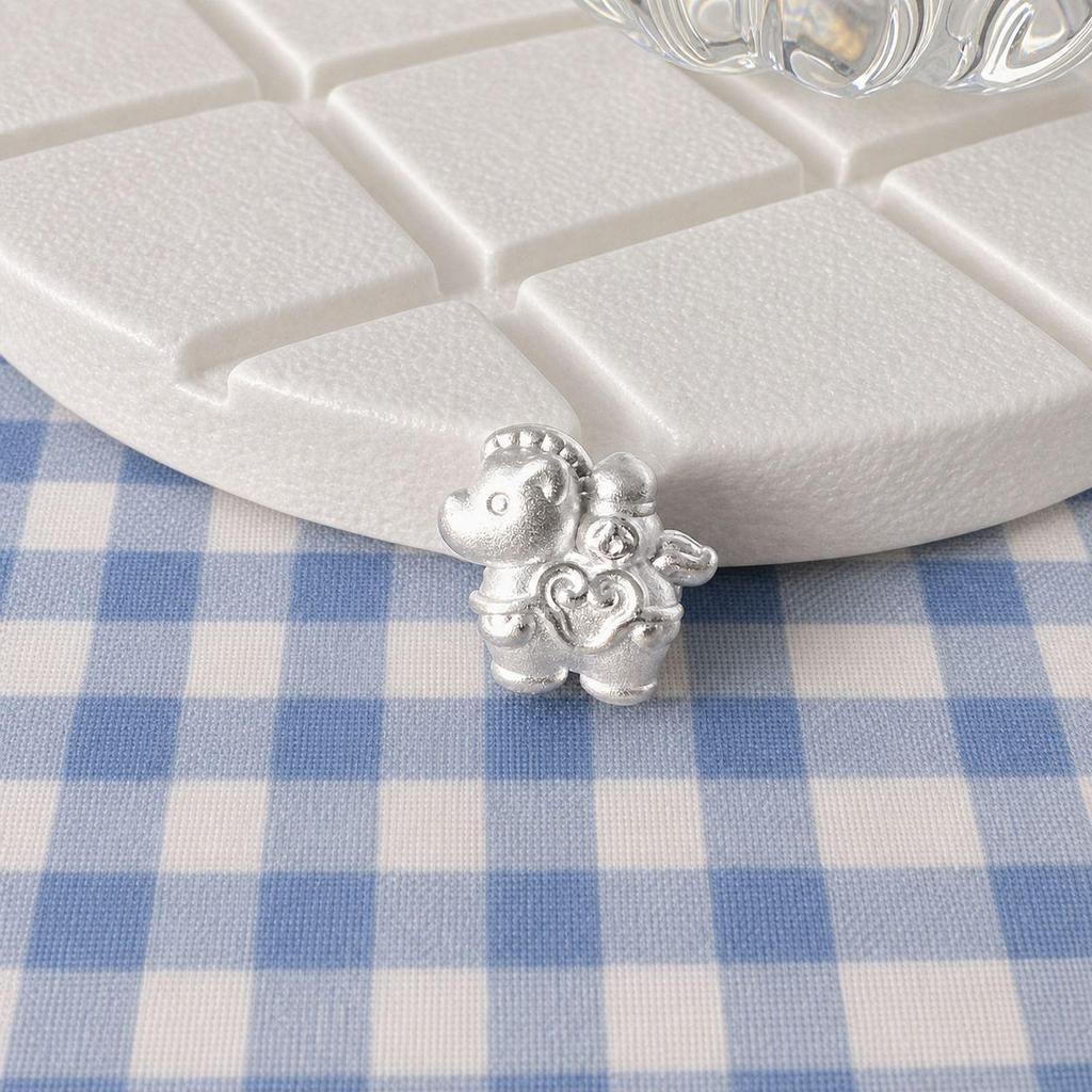 Sterling Silver 999 Year of the Horse Luck Bead for DIY Hand Rope Projects