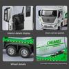 1/32 Concrete Mixer Truck Engineering Vehicle Alloy Metal Diecast Model Car Children Toy Car with Sound and Light Pull Back Gift