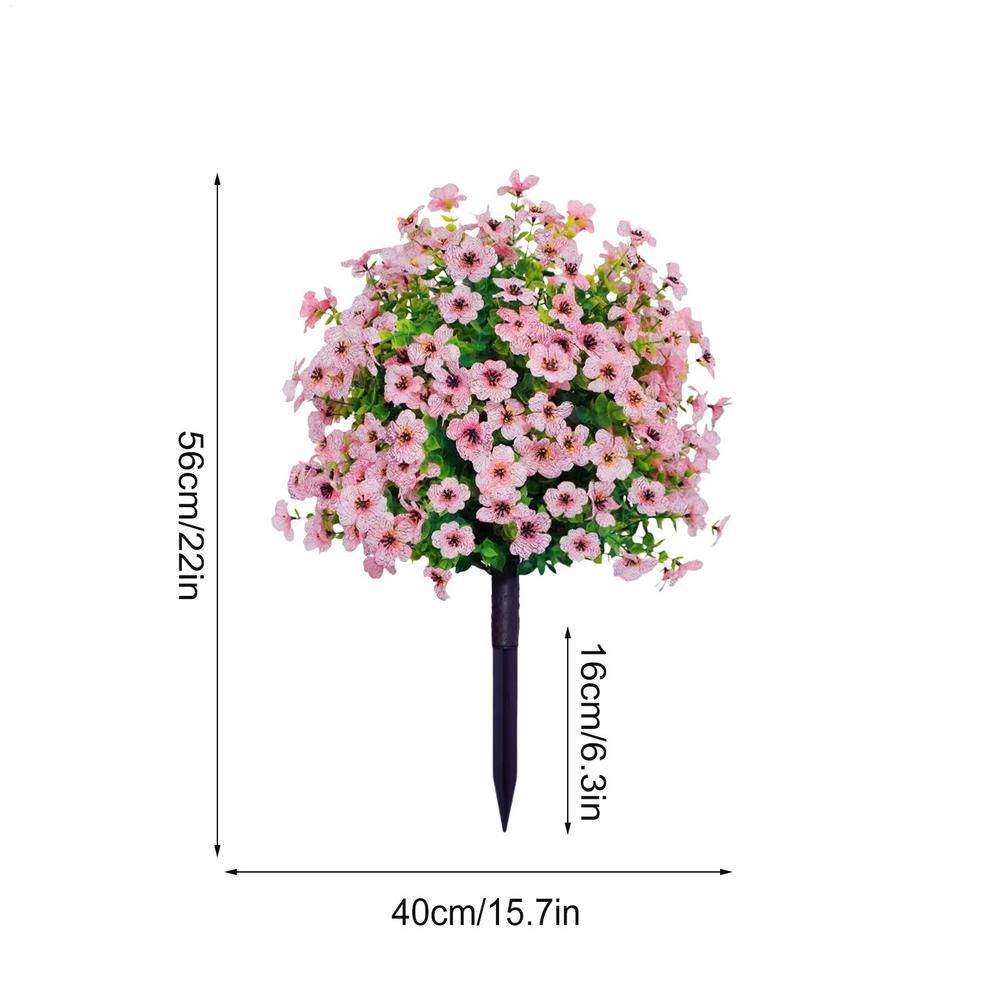 22" Realistic Artificial Topiary Ball with Spike Fake Shrubs Faux Yard Plants for Outdoor Courtyards Porch Patio Home Decoration