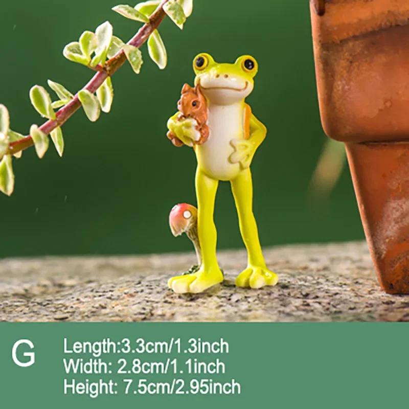 Lustige Froschfiguren aus Kunstharz für Innendekoration zu Hause, Badezimmer-Innendekorationszubehör, personalisiertes Geschenkobjekt, Gartendekor