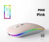 Rechargeable Wireless Bluetooth Mouse, Silent LED Optical Computer Mouse, Ergonomic Laptop Mouse for Gaming, 1600 DPI