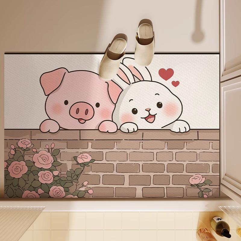 

Коврик для ванной, коврик у двери ванной, абсорбирующий коврик из диатомовой земли, противоскользящий коврик для двери, коврик для пола, быстросохнущий коврик для туалета 40x60cm15.7x23.6in