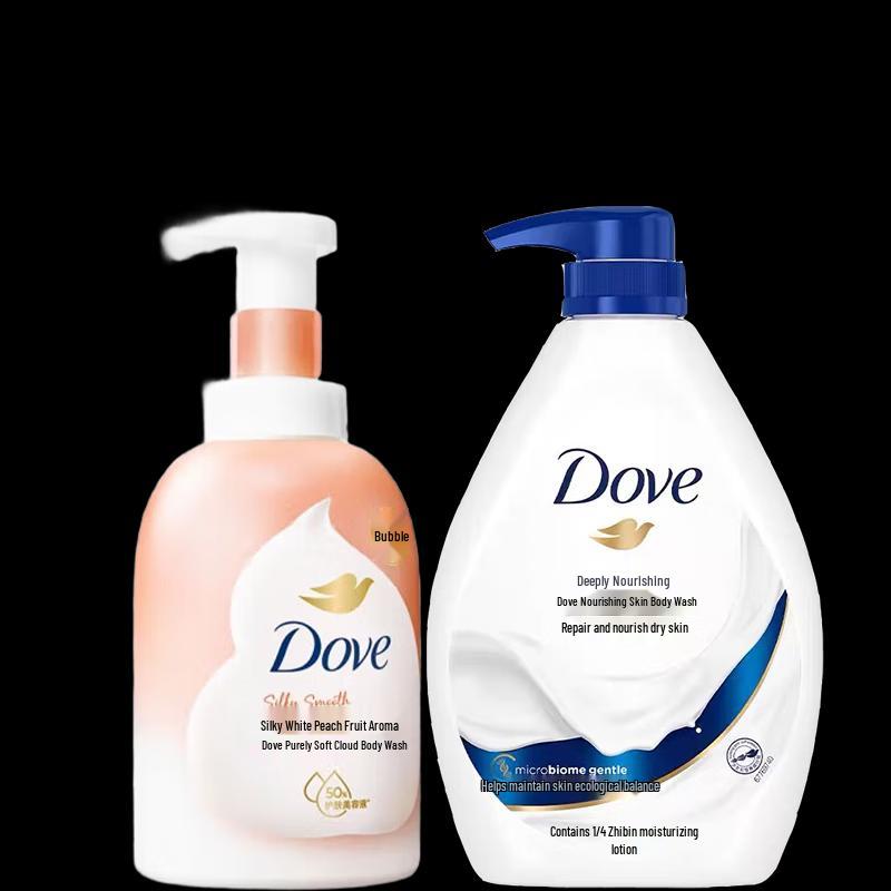 Dove White Peach Body Wash & Deeply Nourishing Lotion Set