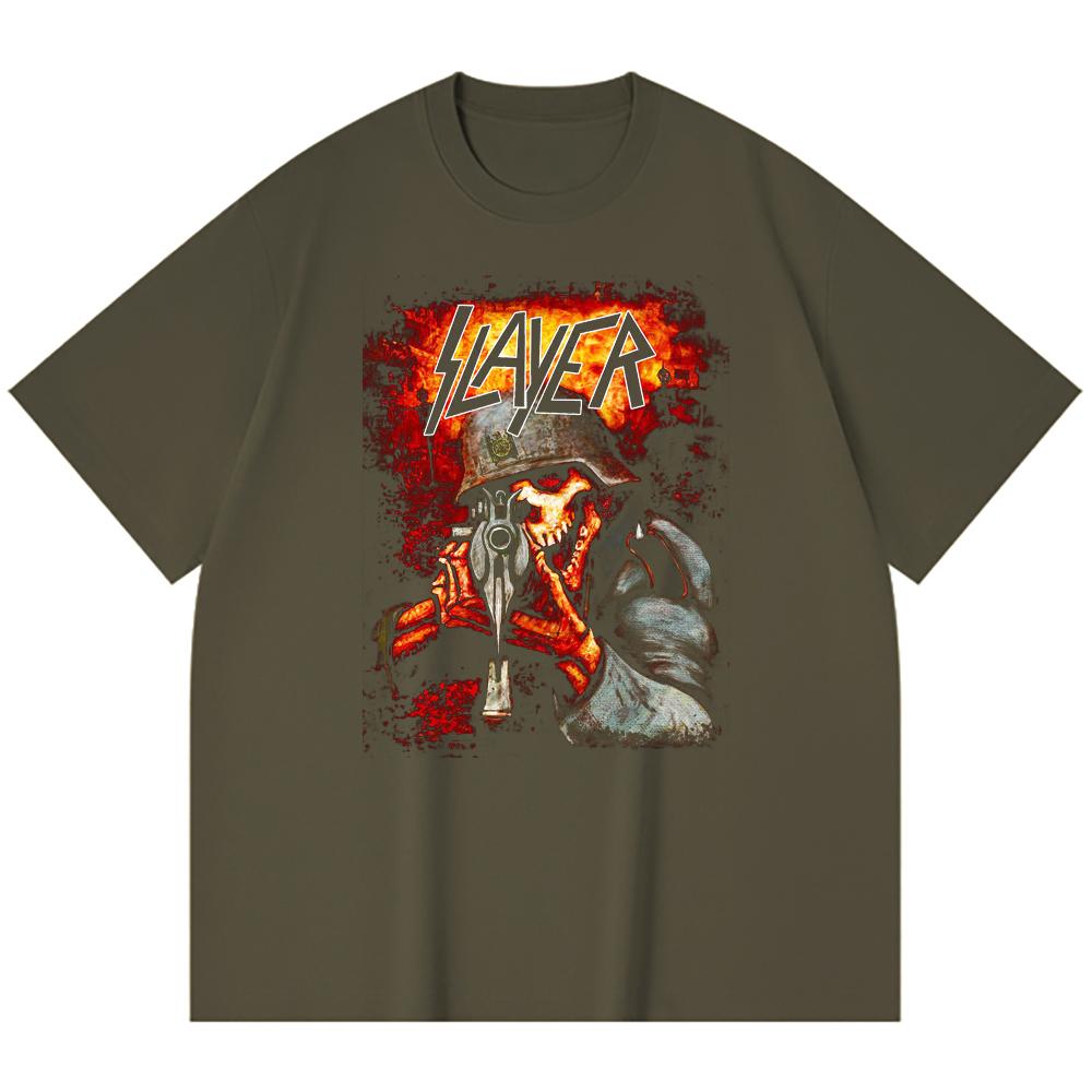 230 Gsm 100% Cotton Heavy Metal T-Shirt Rock Band Popular Music Print Unisex Heavy Cotton T Shirt