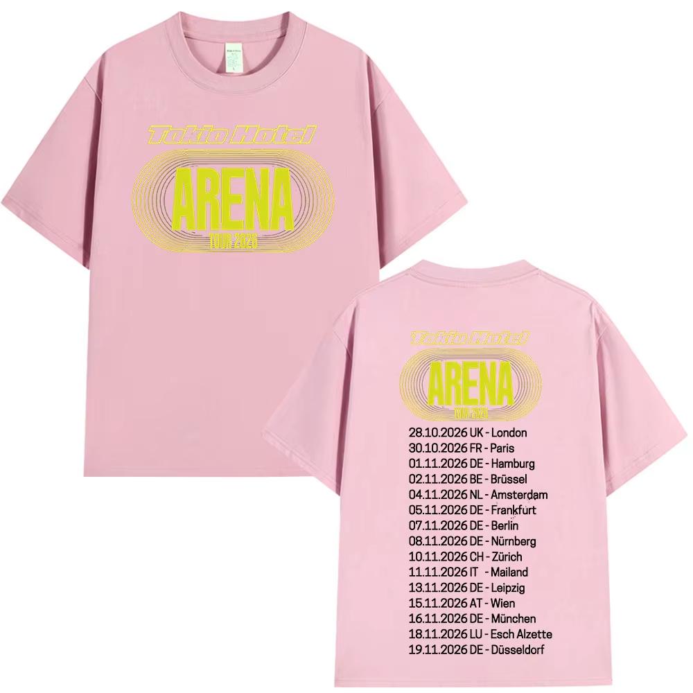 Rock Band Tokio Hotel Arena Tour 2026 T-shirts Men Women Fashion Vintage Short Sleeve T-shirt Y2k Short Sleeves Classic