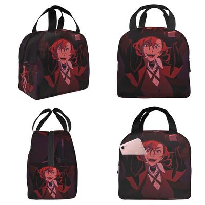 Bungou Stray Dogs Chuuya Nakahara Insulated Lunch Bag for Kids School Cooler Thermal Food Box Tote Lunch Boxes Container