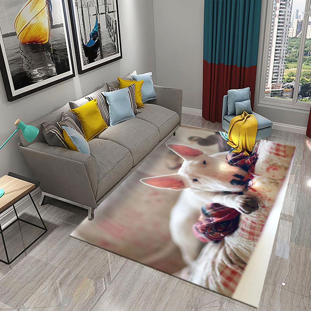 Rutschfeste Bodenmatte für Badezimmer, Küche, Balkon, Wohnzimmer, Schlafzimmer, Bodenteppich, niedlicher englischer Bulldoggen-Teppich