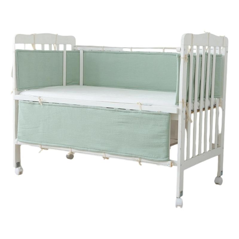 2 Piece/set User Friendly Baby Cot Rail Guard Elastic Cushioning Padding With Easy Setups For Infant Crib Protection