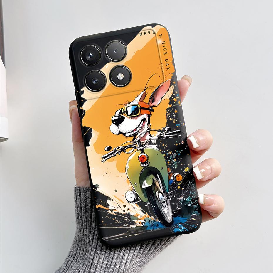 For Xiaomi POCO F6 Pro Case Cute Bear Cartoon Frog Silicone Soft Rubber Camera Protector Case POCO F6 Pro Case POCO F6 Pro Cover