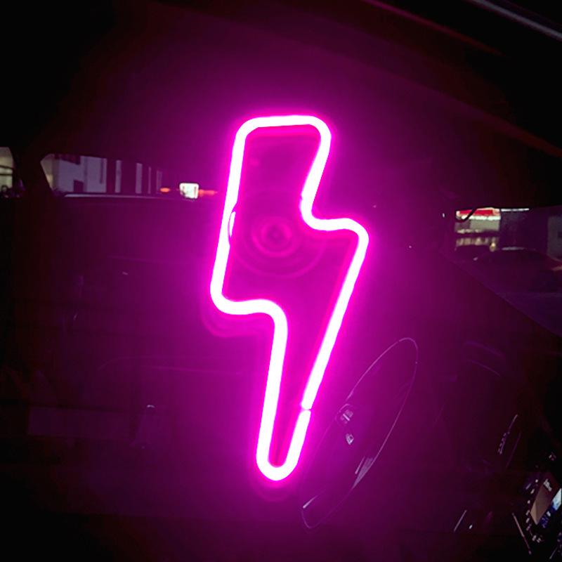 Neon Cyberpunk LED Lightning Window Light: Electric Interior Decor