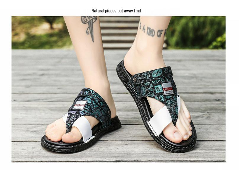 Men's Summer Dual-Use Non-Slip Korean Style Casual Beach Sandals