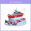 Aircraft Carrier Helicopter Missile Armored Vehicle Assembly Building Block Toy For Kids Diy Construction Toy
