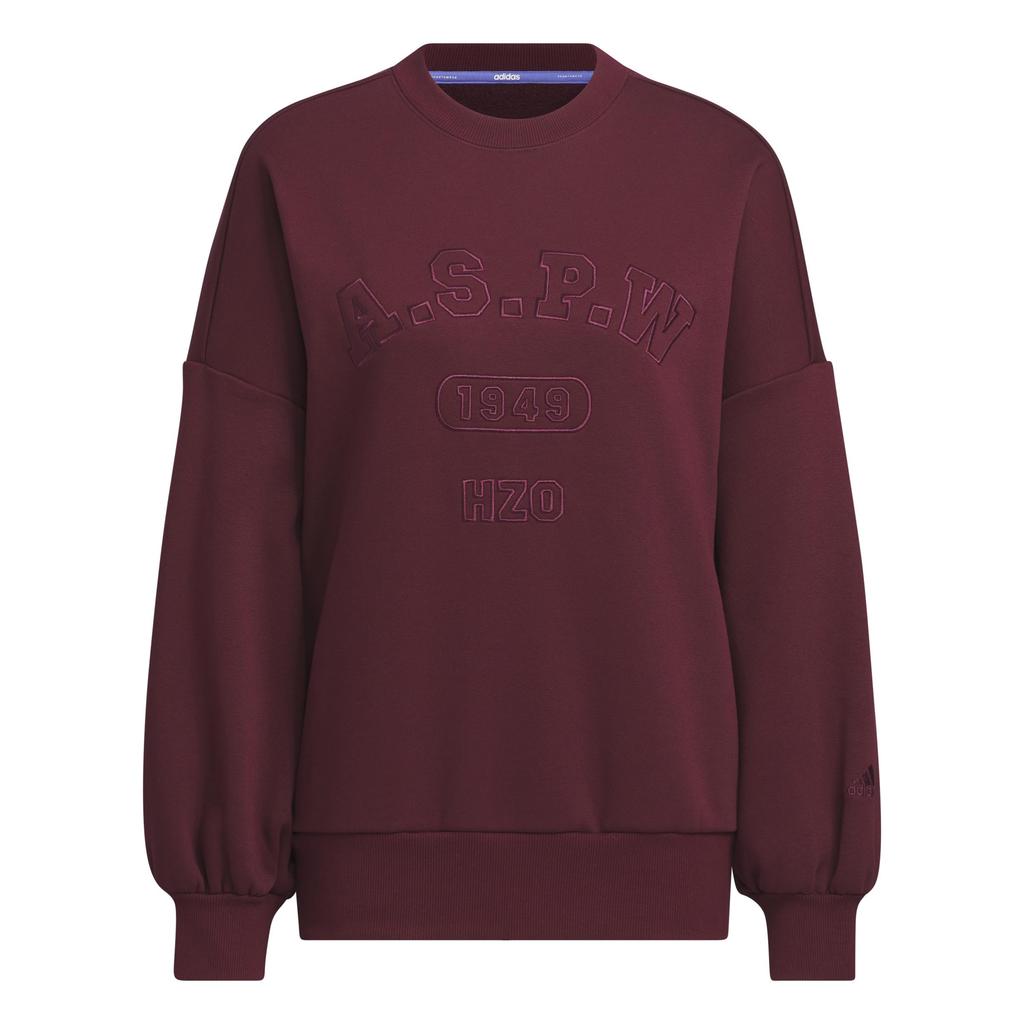 Adidas KTX45 Maroon Fleece College Style Size S Women's Loose-Fit Hoodie, (JG3817),