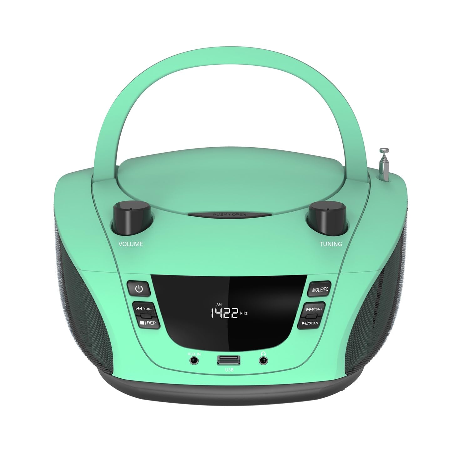 

LONPOO Stereo CD Bluetooth FM MP3 Headphone LCD Compact CD Player with Language Learning Player, Compatible, Radio/AM Radio, Playback, USB/AUX Input,