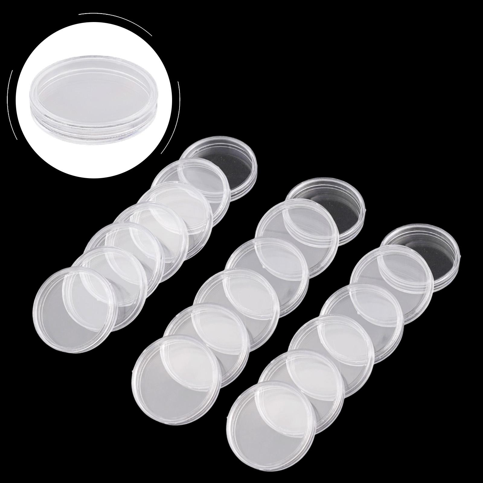 

100 Pcs 28mm Round Coin Holder Display Capsules Box Storage Clear Display Cases Coin Holders For Coin Collection Coin Organizer China Mainland